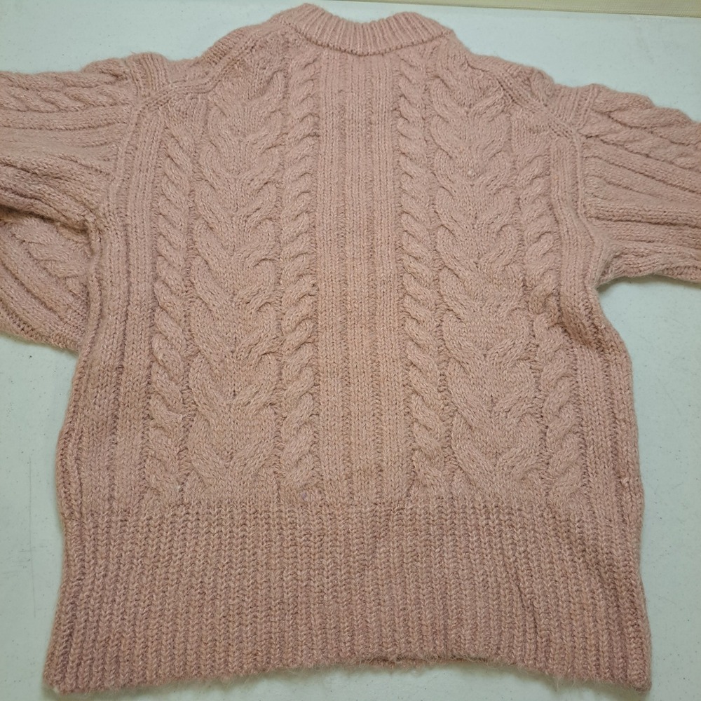 A New Day Womens Sweater S Pink NWT Cable Relaxed 1891-360